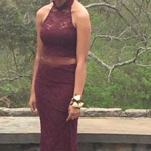 2-piece prom dress